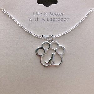 Life Is Better With A Labrador Silver Companions Necklace